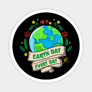 Earth Day Everyday Climate Vote Typographie Illustration Gift Magnet